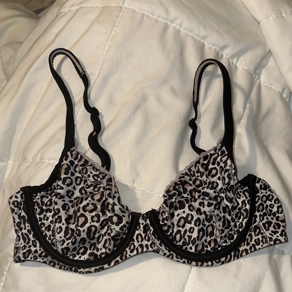 Leopard Print Underwire Bra
